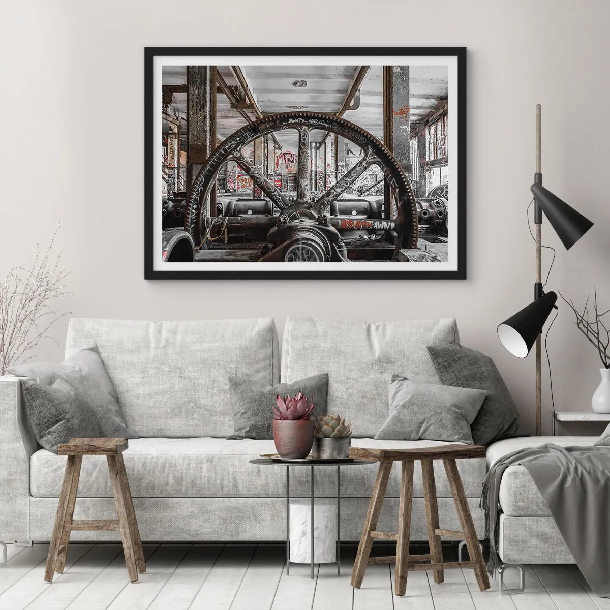 Poster in einem schwarzem Rahmen - Das geheime Leben der Fabrik - 50x40 cm