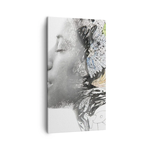 Bild auf Leinwand - Leinwandbild - Eingebettet in der Natur - 45x80 cm