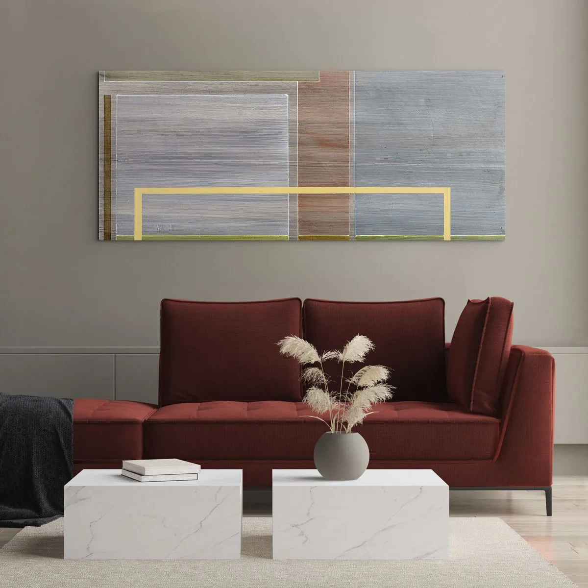 Glasbild - Bild auf glas - Einfach und ruhig - 100x40 cm