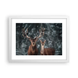 Poster in einem weißen Rahmen - Herr des Waldes mit seiner Frau - 40x30 cm