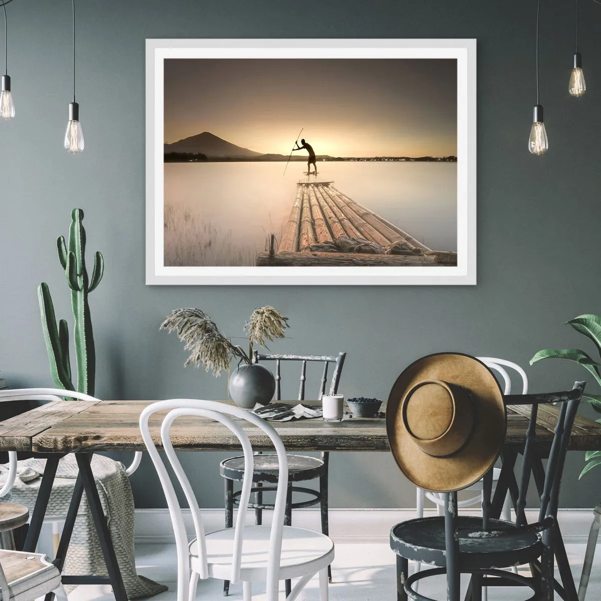 Poster in einem weißen Rahmen - Vor dem schlafen gehen - 50x40 cm