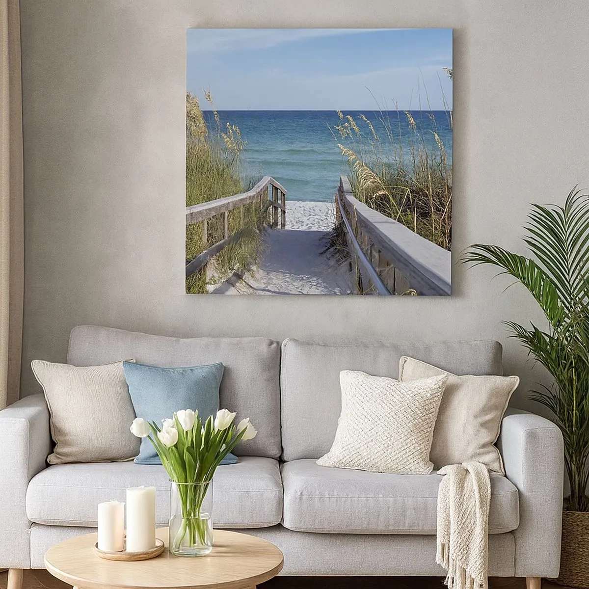 Bild auf Leinwand - Leinwandbild - In der Sonne, im Wind - 30x30 cm