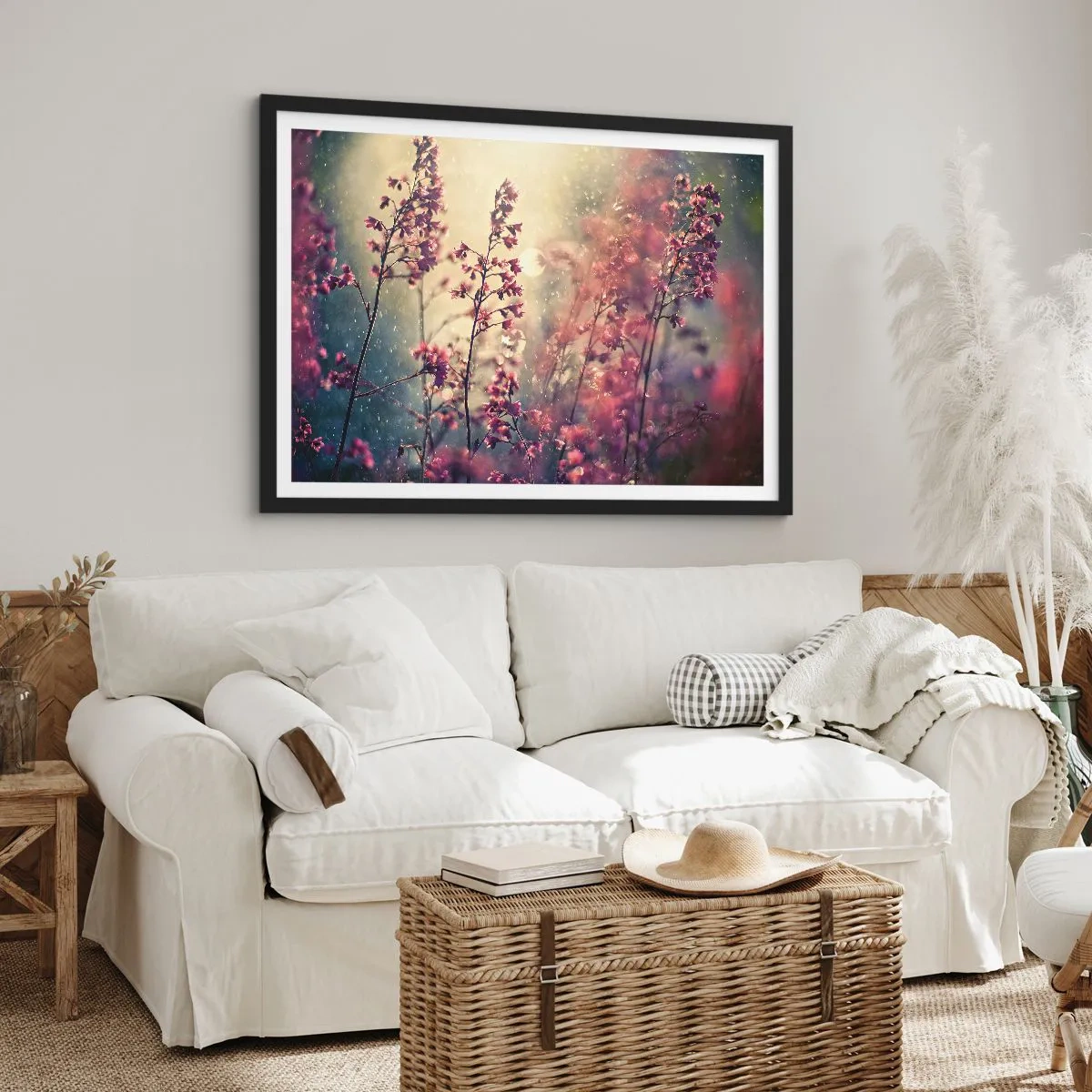 Poster in einem schwarzem Rahmen - Geheimnisvoller Garten - 91x61 cm