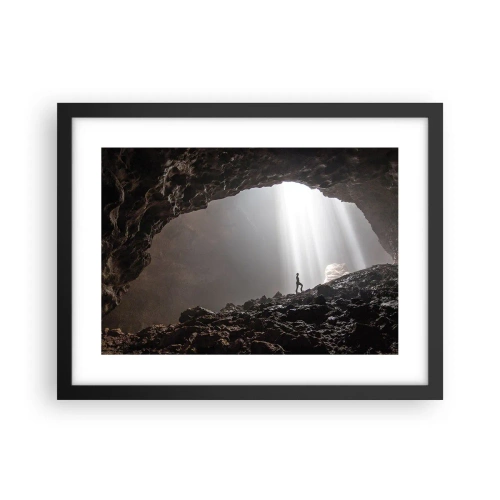 Poster in einem schwarzem Rahmen - Die leuchtende Grotte - 40x30 cm
