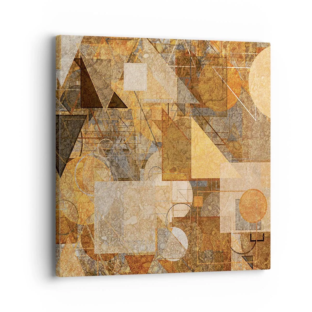 Bild auf Leinwand - Leinwandbild - Eine kubistische Studie aus Bronze - 40x40 cm