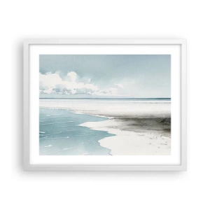 Poster in einem weißen Rahmen - Sanfte Flut - 50x40 cm