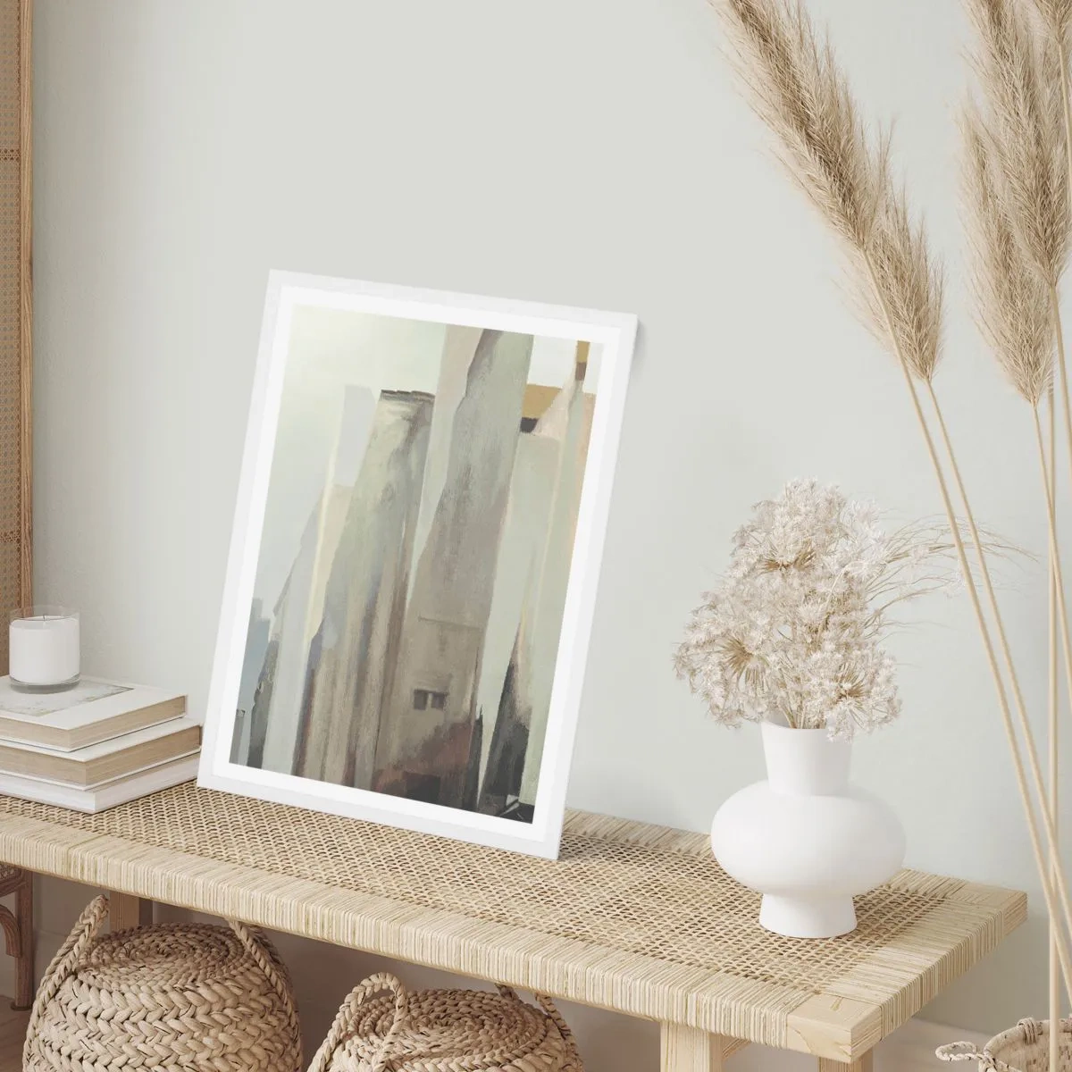 Poster in einem weißen Rahmen - Traum von der Stadt - 50x70 cm