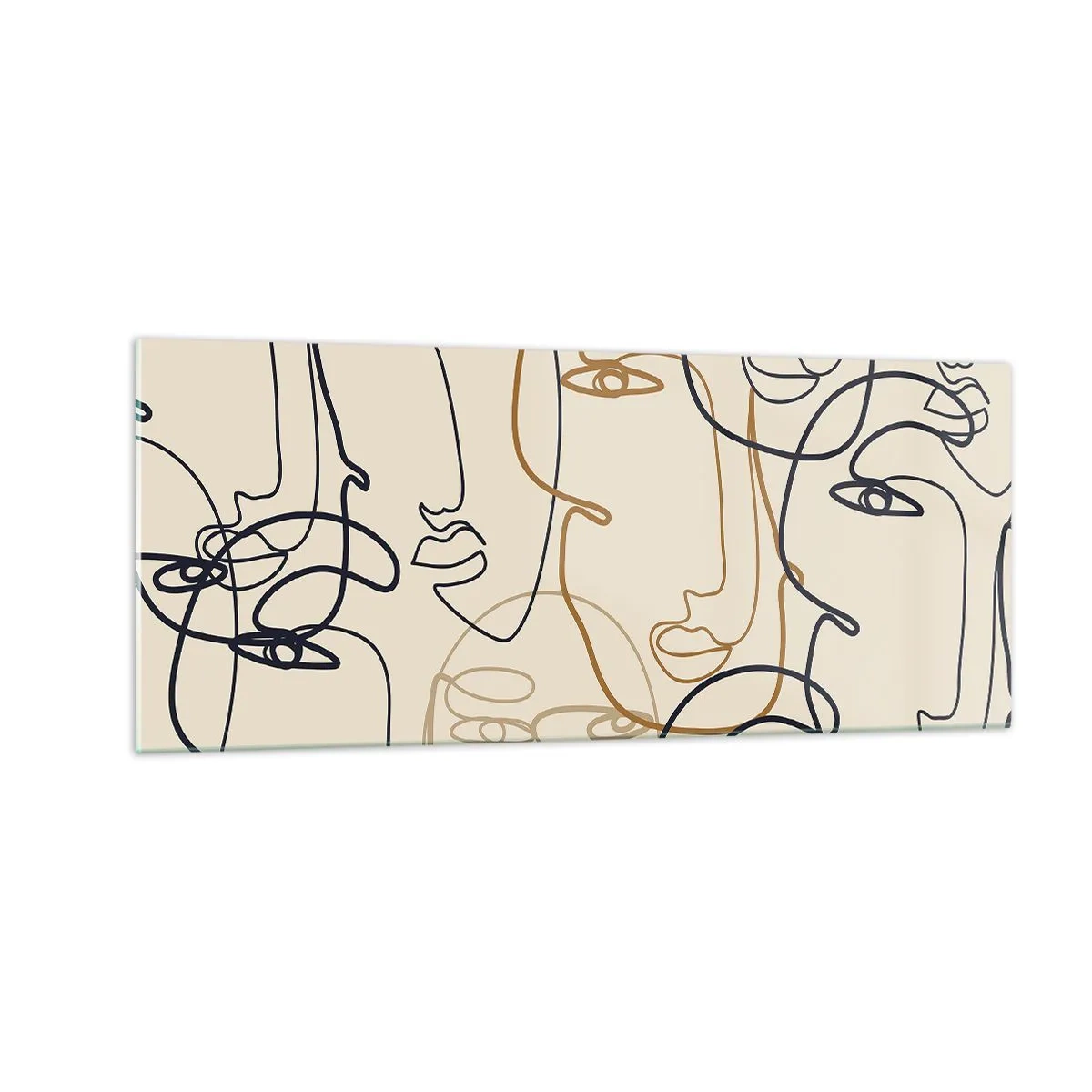 Glasbild - Bild auf glas - Das Porträt wird multipliziert - 100x40 cm