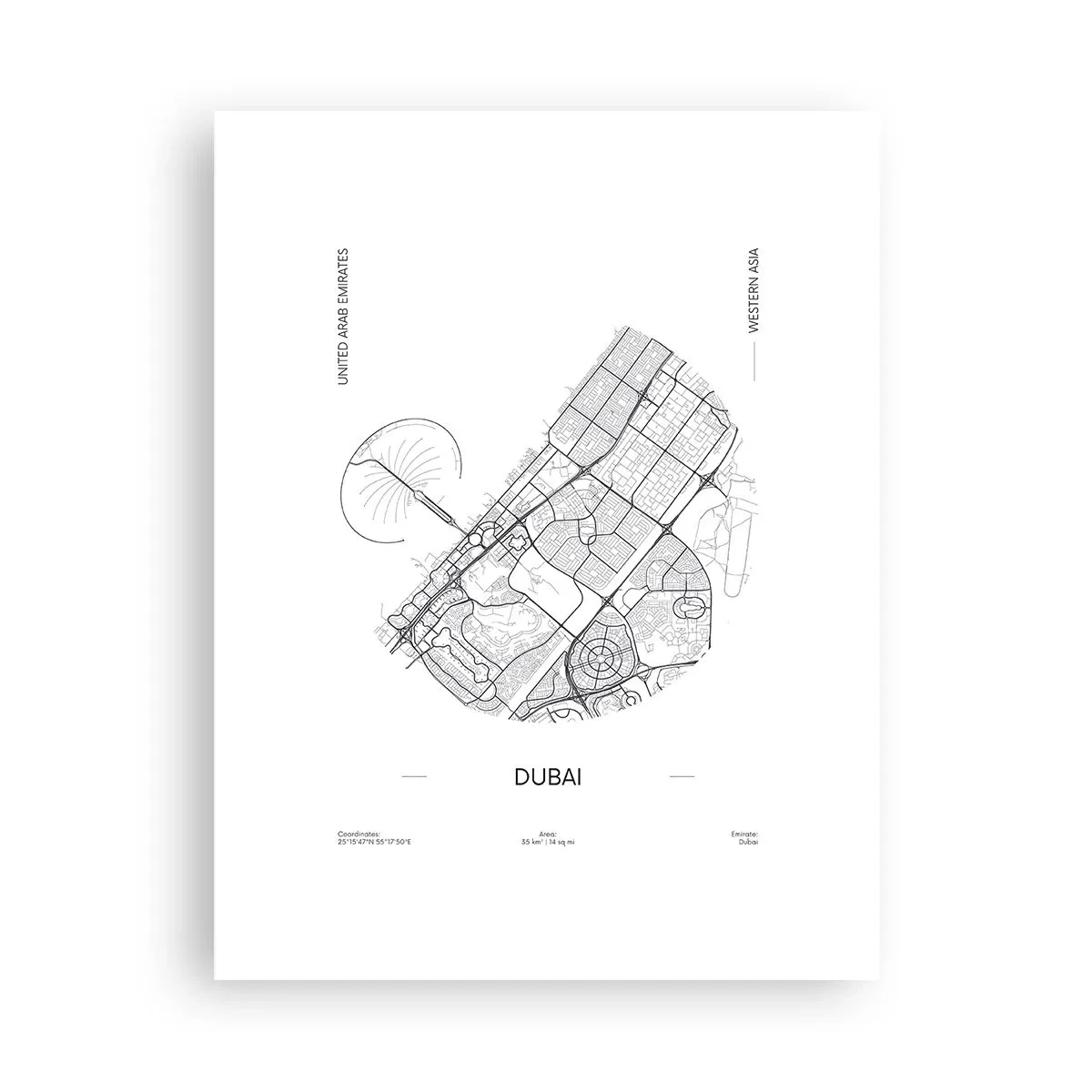 Poster - Anatomie von Dubai - 30x40 cm