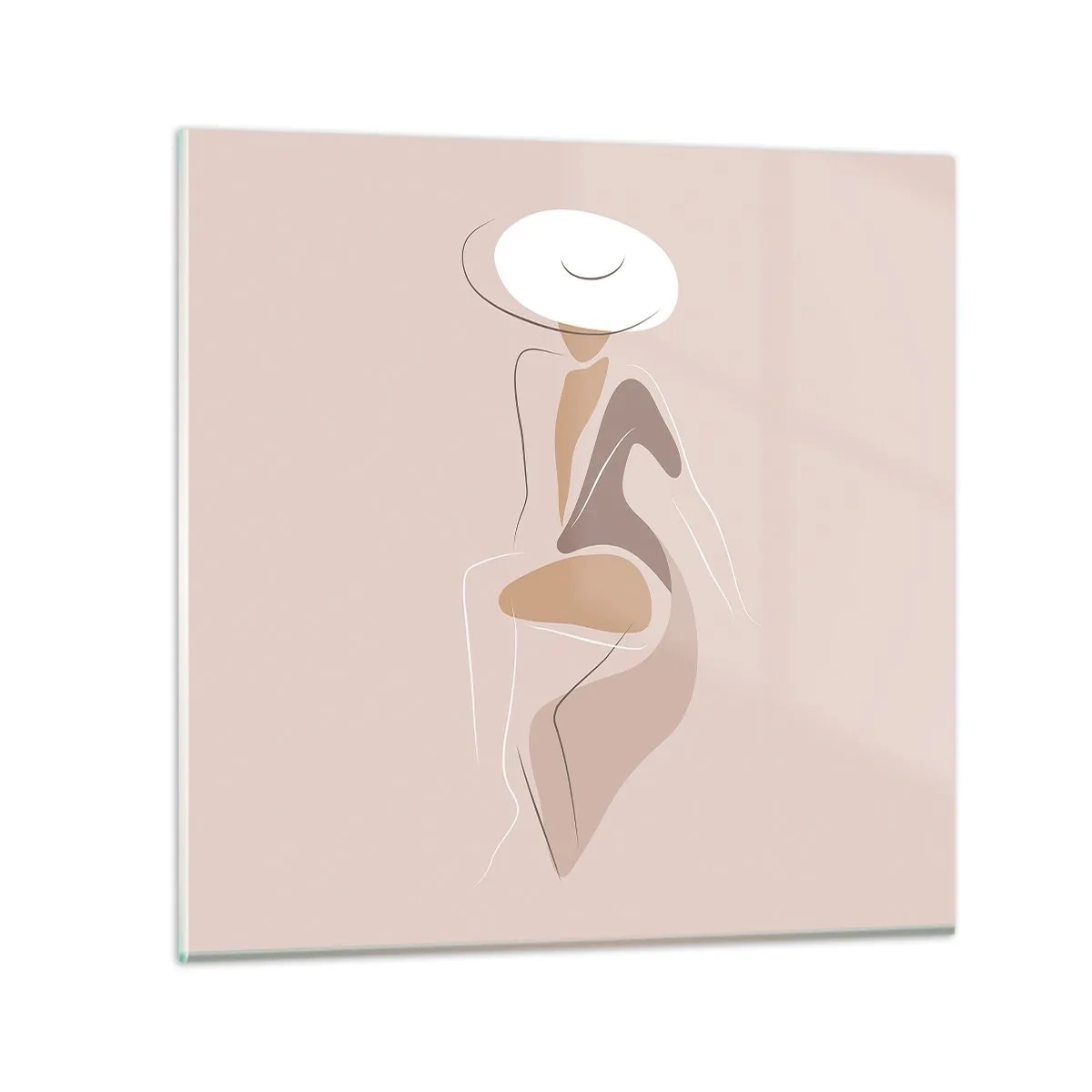 Glasbild - Bild auf glas - Eine Dame sein - 70x70 cm