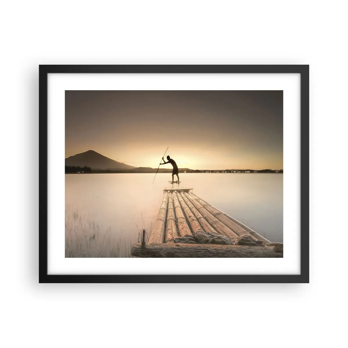 Poster in einem schwarzem Rahmen - Vor dem schlafen gehen - 50x40 cm