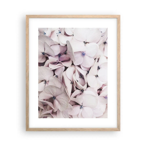 Poster in einem Rahmen aus heller Eiche - In einer Blumenflut - 40x50 cm