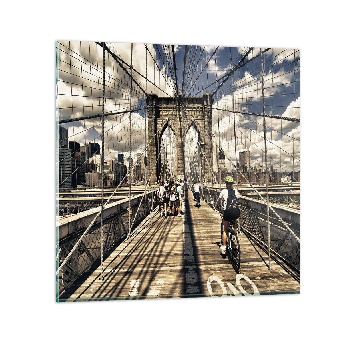 Glasbild - Bild auf glas - Direkt ins Herz der Stadt - 60x60 cm