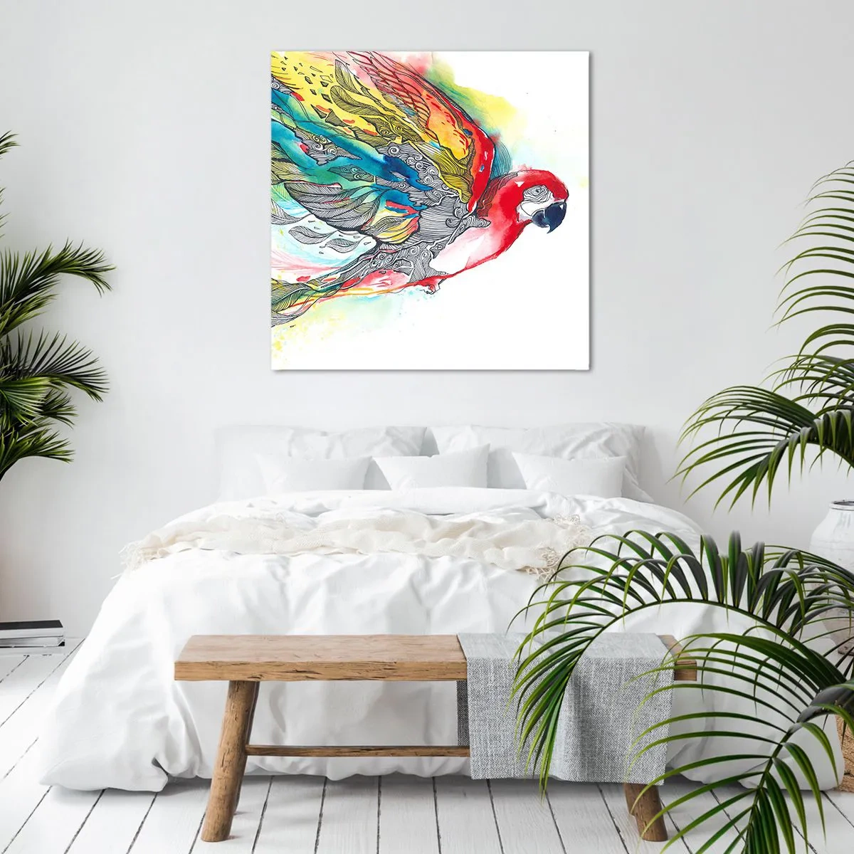 Bild auf Leinwand - Leinwandbild - Leben Sie bunt - 40x40 cm