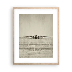 Poster in einem Rahmen aus heller Eiche - Wie immer bereit - 40x50 cm