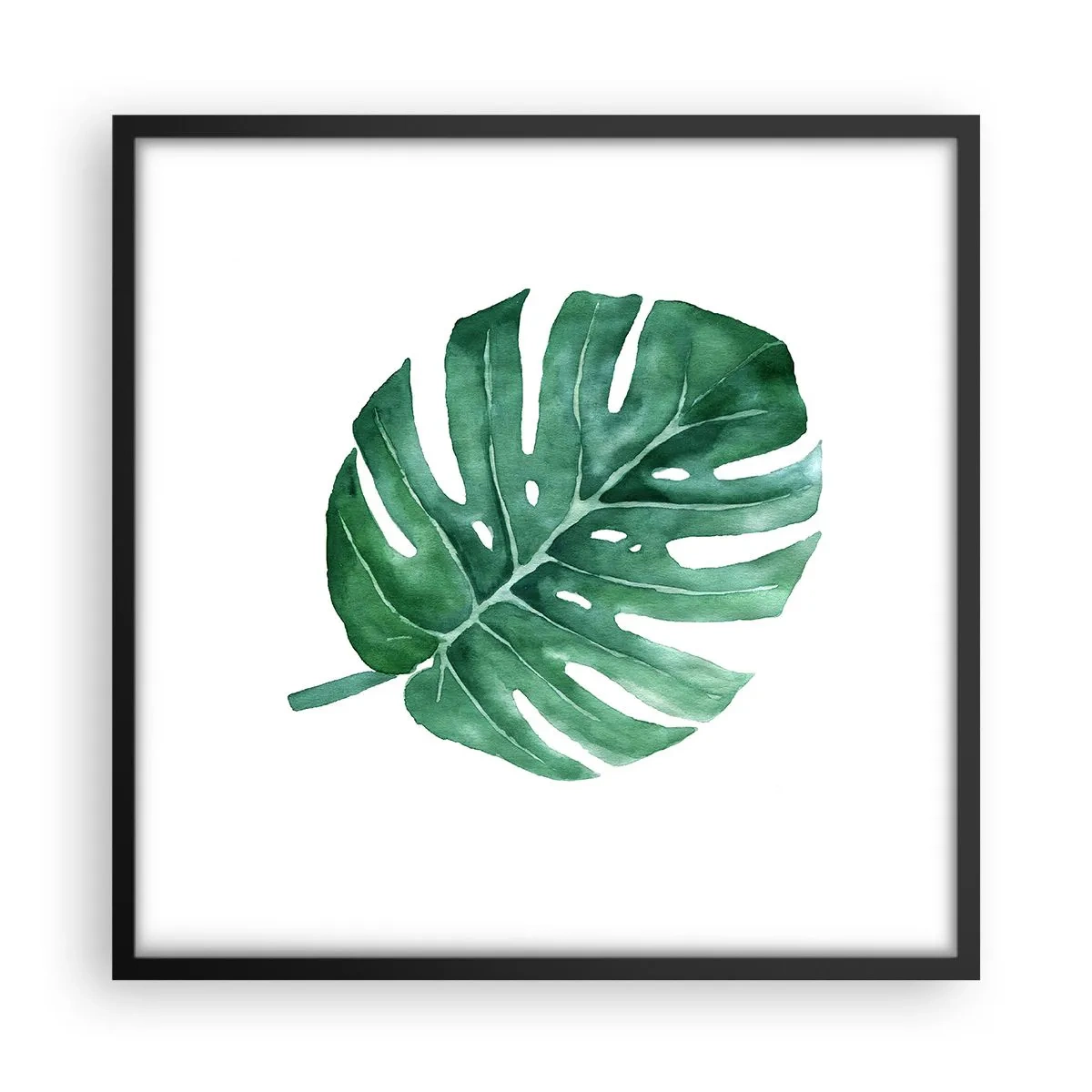 Poster in einem schwarzem Rahmen - Grünes Konzept - 50x50 cm