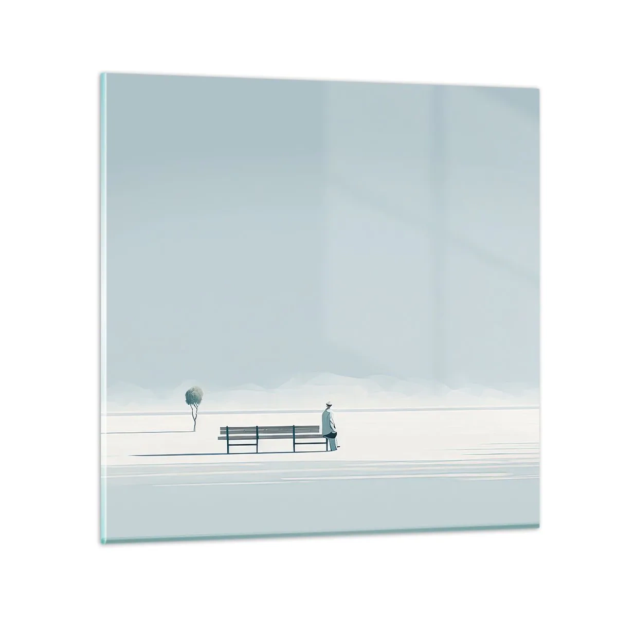 Glasbild - Bild auf glas - Ja, ich warte. - 60x60 cm