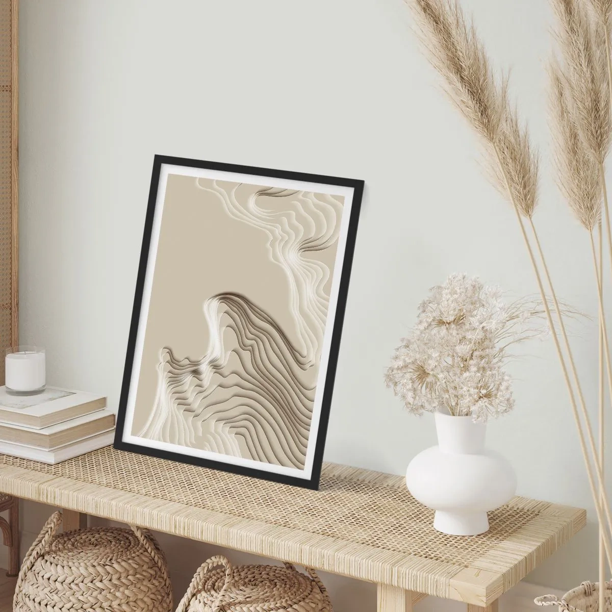 Poster in einem schwarzem Rahmen - Topographie der Kunst - 40x50 cm