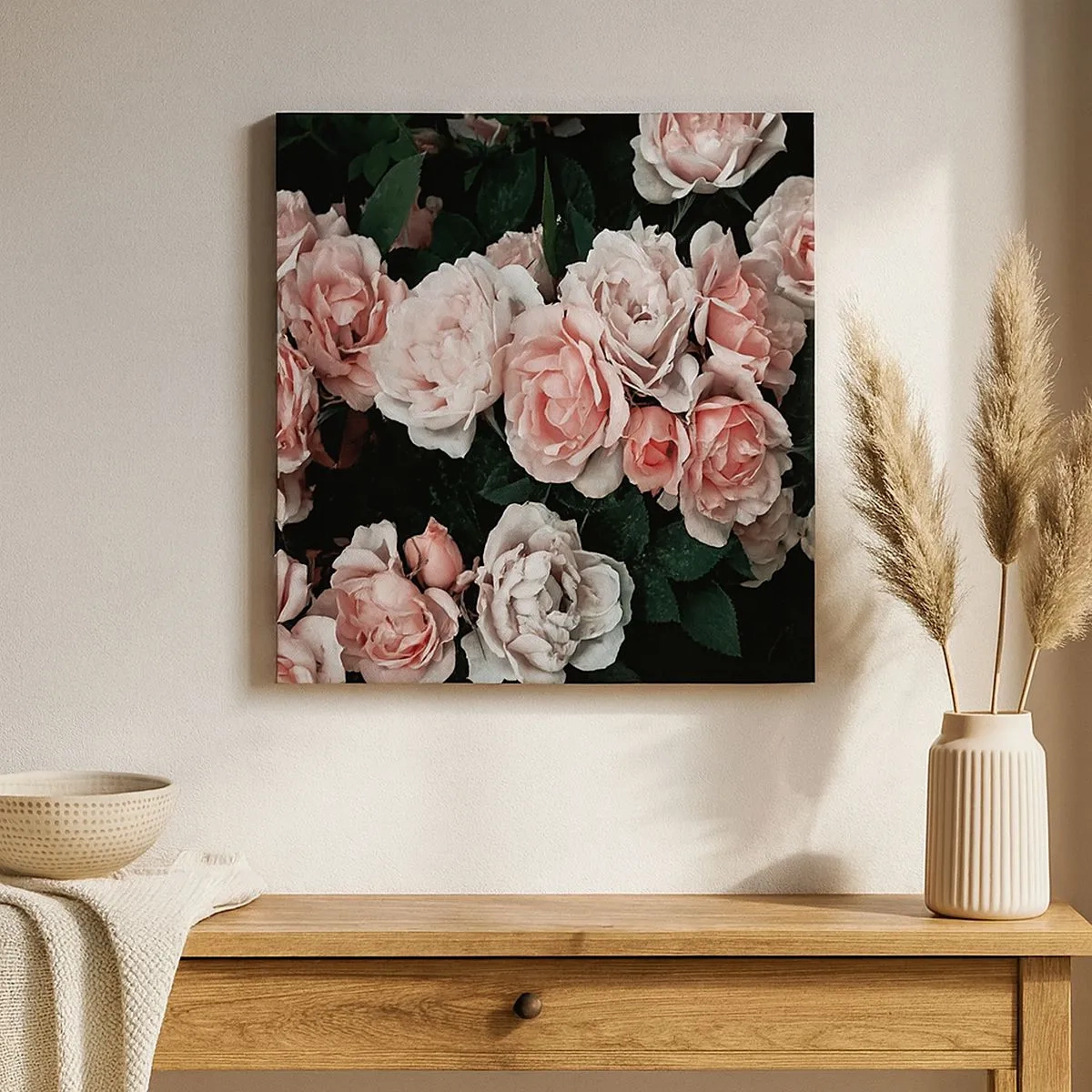 Bild auf Leinwand - Leinwandbild - Rosen-Ensemble - 30x30 cm