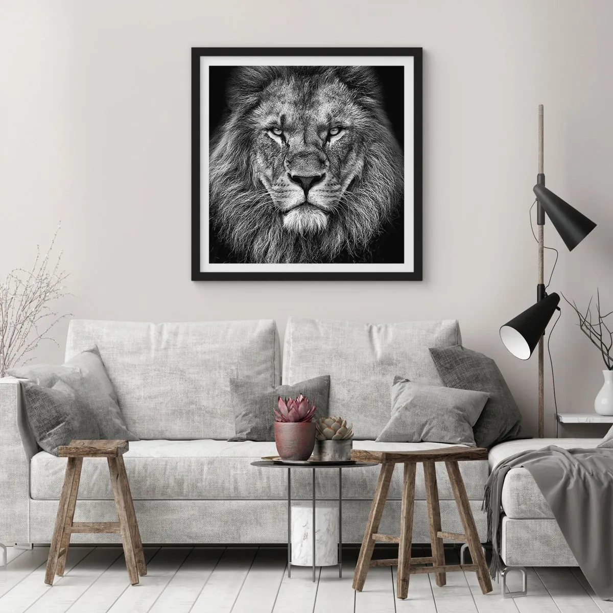 Poster in einem schwarzem Rahmen - Im Krönungsgewand - 40x40 cm