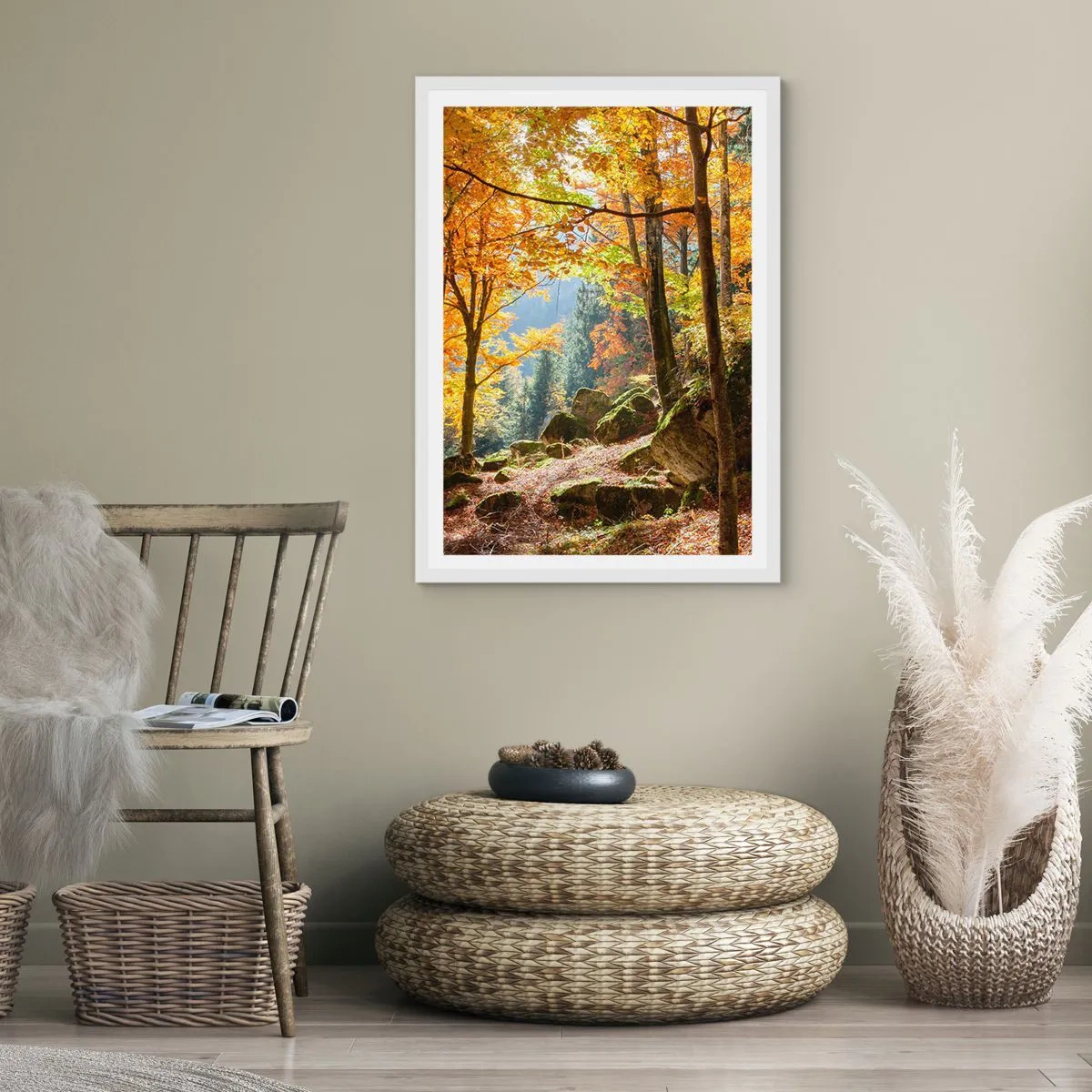 Poster in einem weißen Rahmen - Zeit zum Entspannen - 30x40 cm