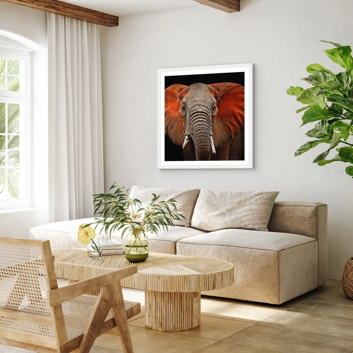 Poster in einem weißen Rahmen - Ich bin wild und du? - 60x60 cm