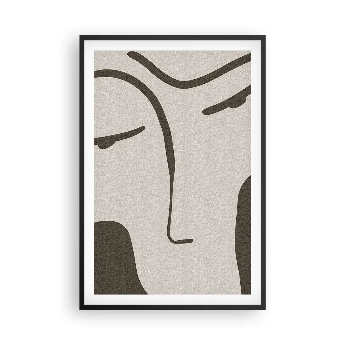 Poster in einem schwarzem Rahmen - Wie ein Modigliani-Gemälde - 61x91 cm