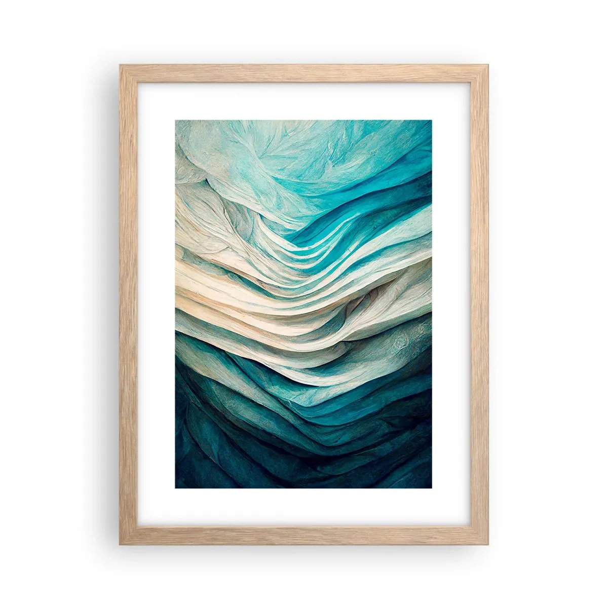 Poster in einem Rahmen aus heller Eiche - Blaue Unersättlichkeit - 30x40 cm