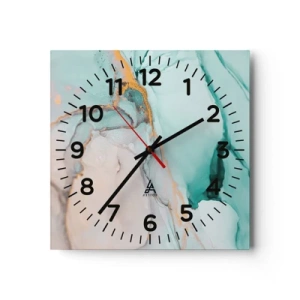 Wanduhr - Glasuhr - Ein Tanz der Formen und Farben - 30x30 cm