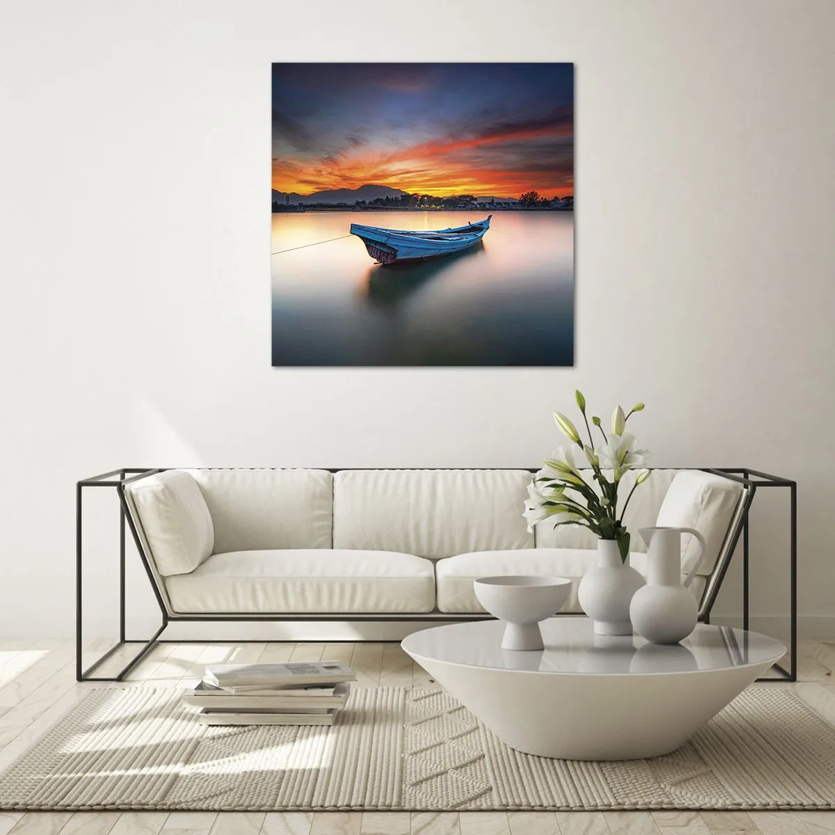 Glasbild - Bild auf glas - Eine gute Nacht kommt - 30x30 cm