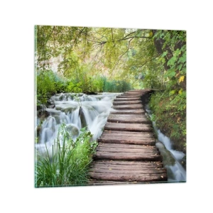 Glasbild - Bild auf glas - Das Wasser ist überhaupt nicht ruhig - 70x70 cm