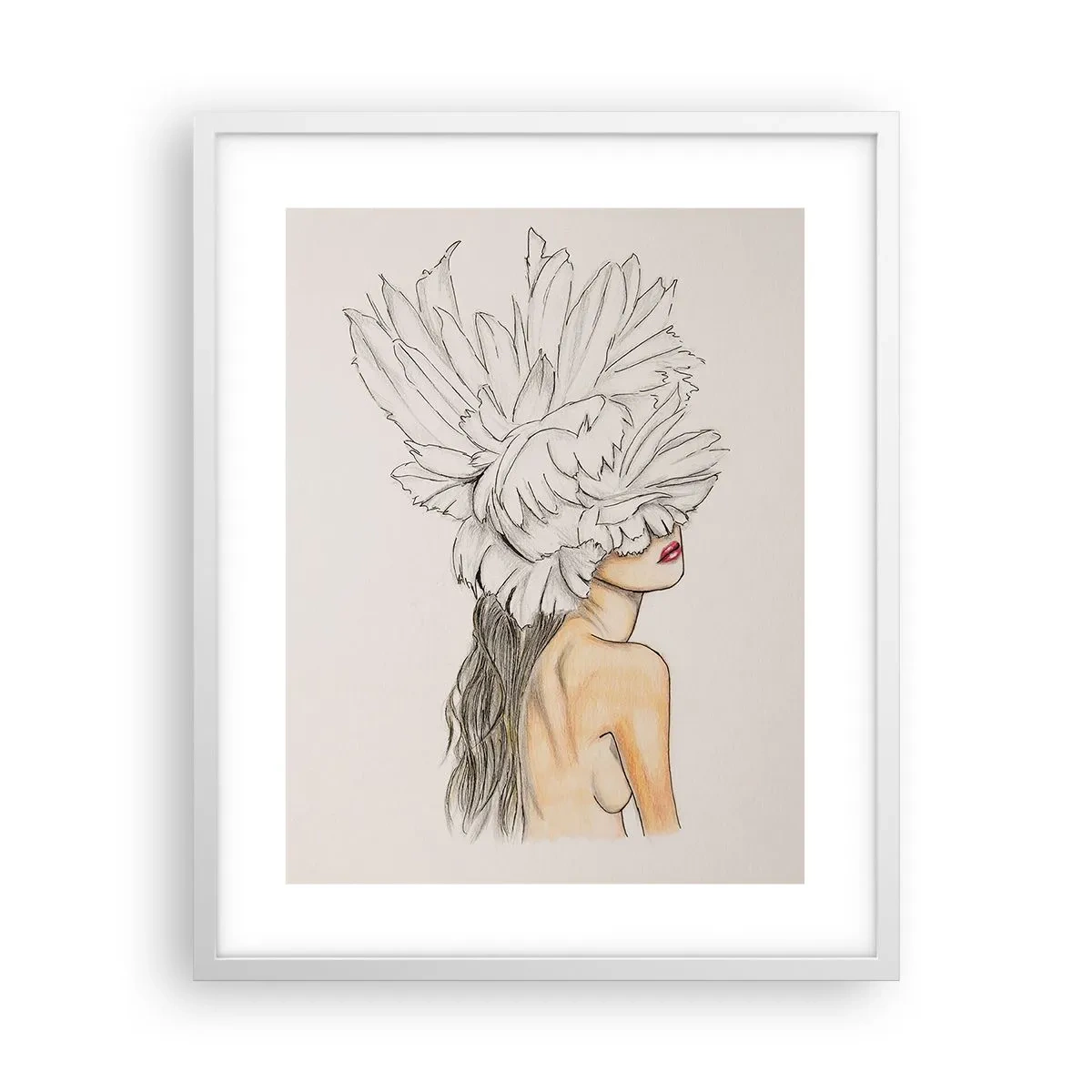 Poster in einem weißen Rahmen - Gekrönte Schönheit - 40x50 cm