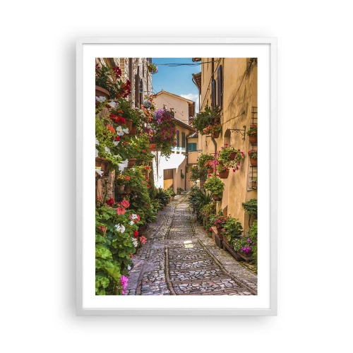 Poster in einem weißen Rahmen - Italienische Gasse - 50x70 cm