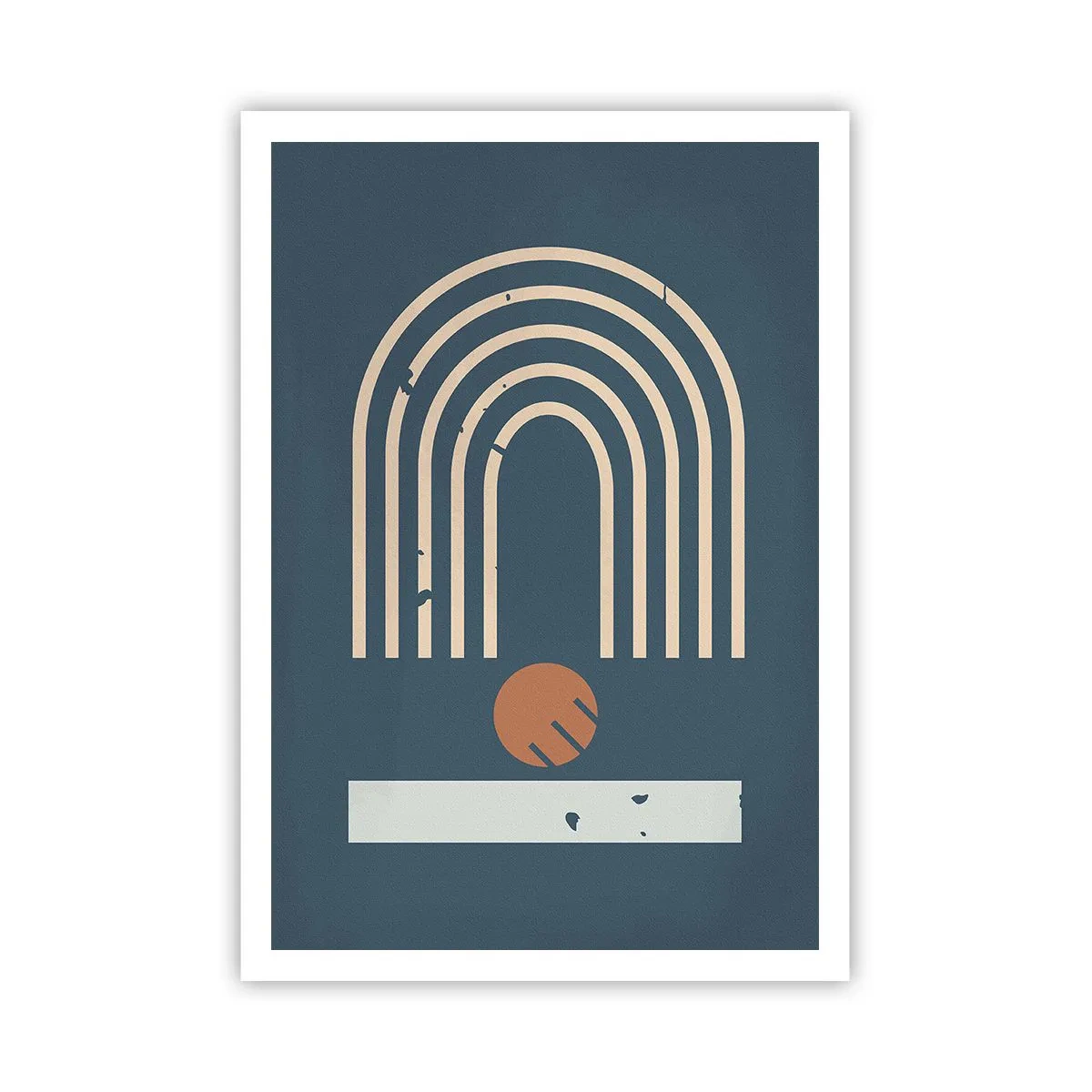 Poster - Geometrie auf dem Granatapfel - 70x100 cm