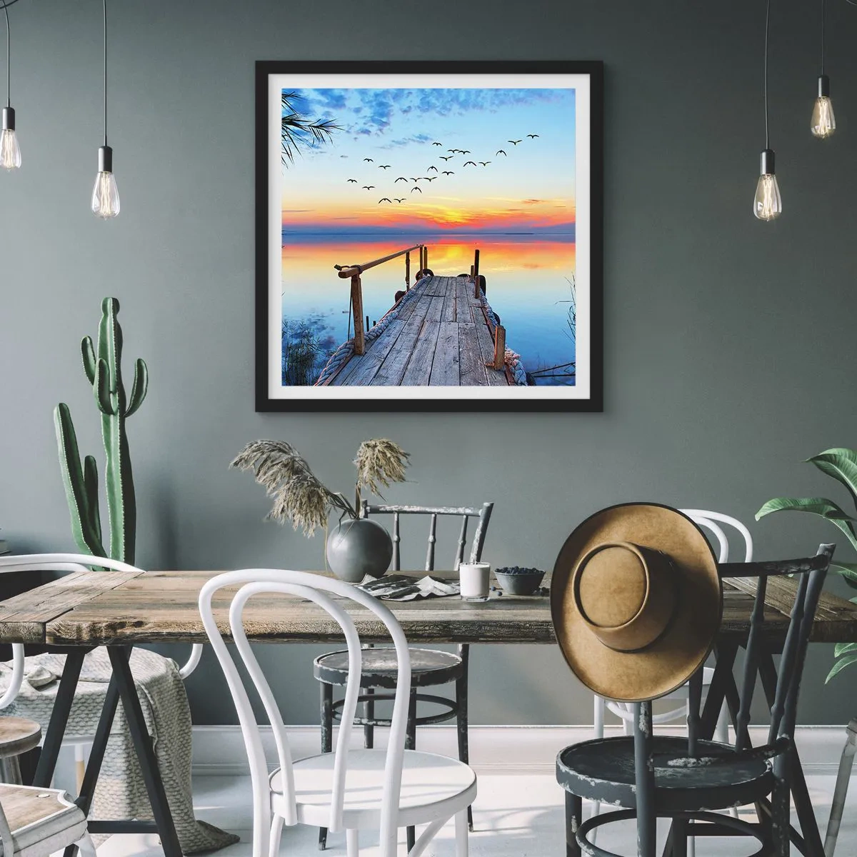 Poster in einem schwarzem Rahmen - Es ist Zeit, zurückzukehren ... - 40x40 cm