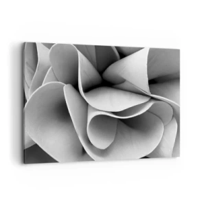 Bild auf Leinwand - Leinwandbild - Schwarz-weiße Details abstrakter Formen - 120x80cm - Es passiert im Weltraum - Moderne Wanddekoration für Wohnzimmer und Schlafzimmer ARTTOR