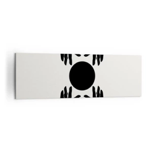 Bild auf Leinwand - Leinwandbild - Schwarze Hände in einer symmetrischen Komposition mit einer Kugel - 160x50cm - Geheimes Zeichen - Moderne Wanddekoration für Wohnzimmer und Schlafzimmer ARTTOR