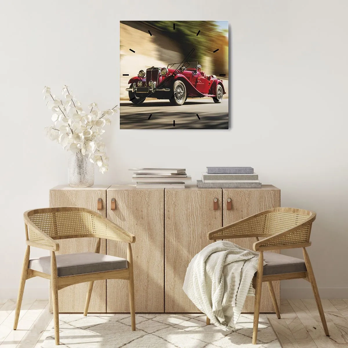 Wanduhr - Glasuhr - Schöner als Nike von Samothrake - 30x30 cm