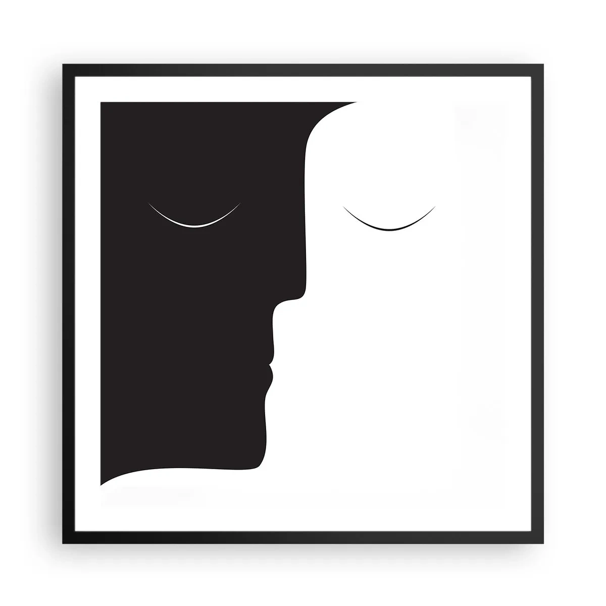 Poster in einem schwarzem Rahmen - Einheit der Gegensätze - 60x60 cm