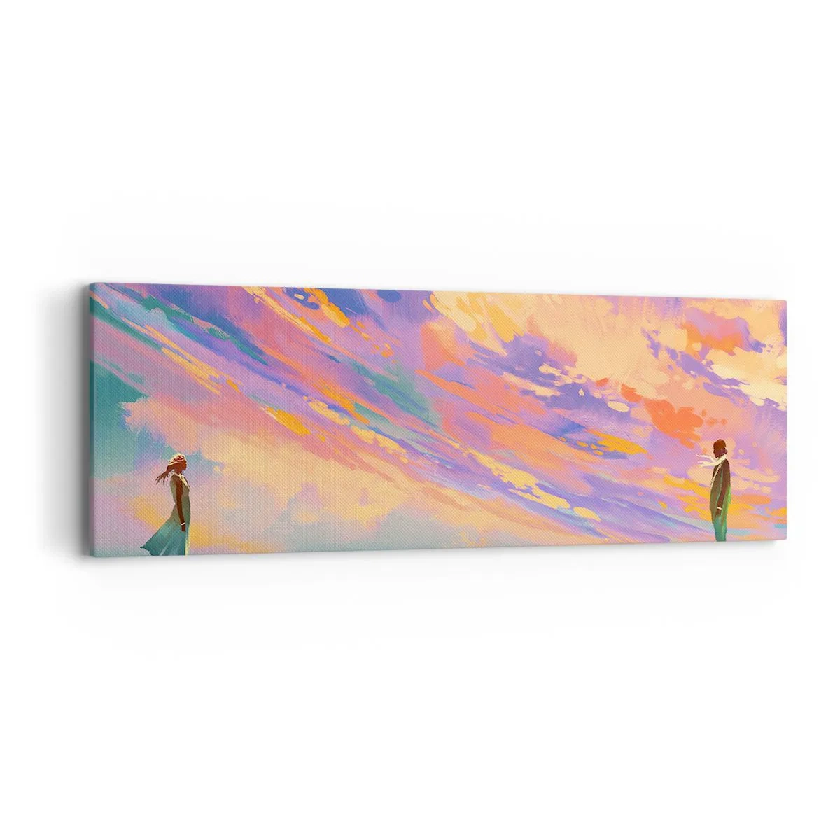 Bild auf Leinwand - Leinwandbild - Die Anziehungskraft - 90x30 cm