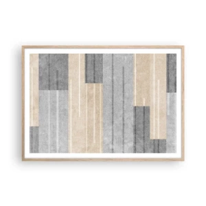 Poster in einem Rahmen aus heller Eiche - Komposition: Vertikal halten - 100x70 cm