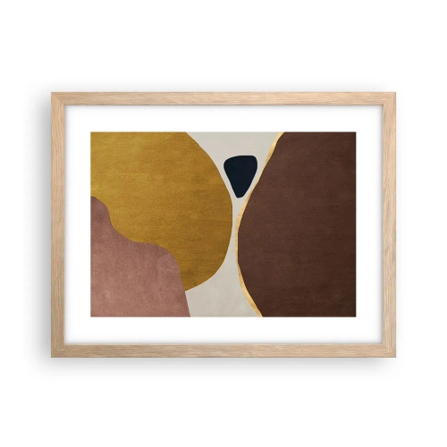 Poster in einem Rahmen aus heller Eiche - Abstraktion – ein Ort im Raum - 40x30 cm