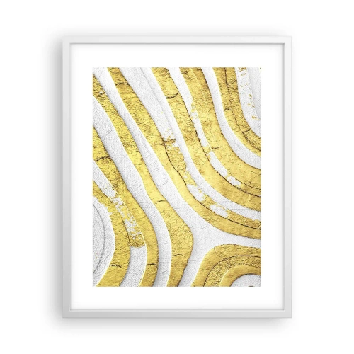 Poster in einem weißen Rahmen - Komposition in Weiß und Gold - 40x50 cm