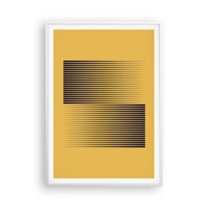 Poster in einem weißen Rahmen - Quadratur der Gegensätze - 70x100 cm