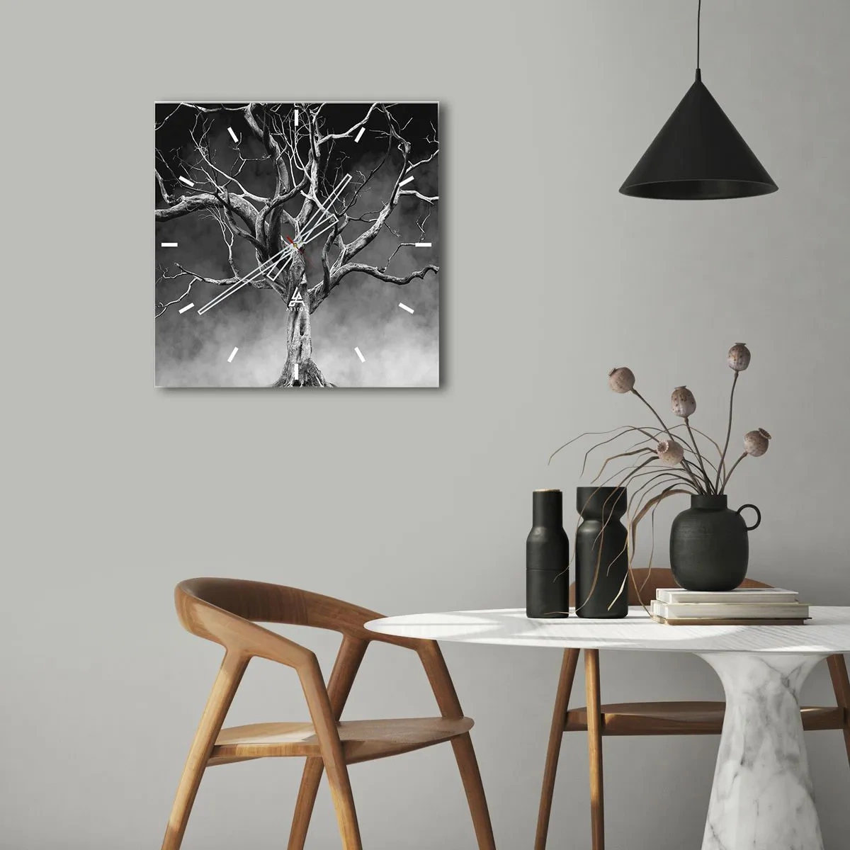 Wanduhr - Glasuhr - Ursprünglich und heilig - 40x40 cm