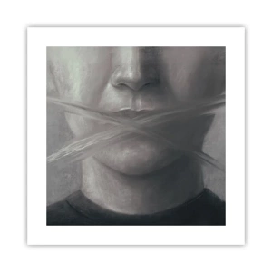 Poster - Ohne ein Wort - 40x40 cm