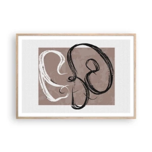 Poster in einem Rahmen aus heller Eiche - Komposition – die Suche nach Fülle - 100x70 cm