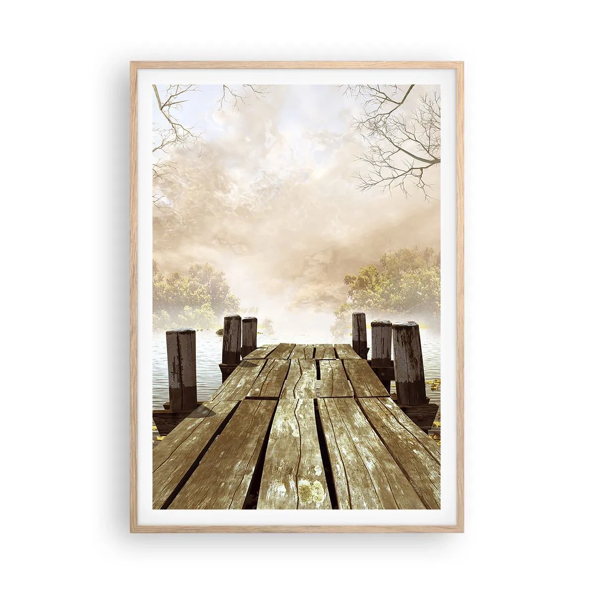 Poster in einem Rahmen aus heller Eiche - Die milde Traurigkeit des Herbstes - 70x100 cm