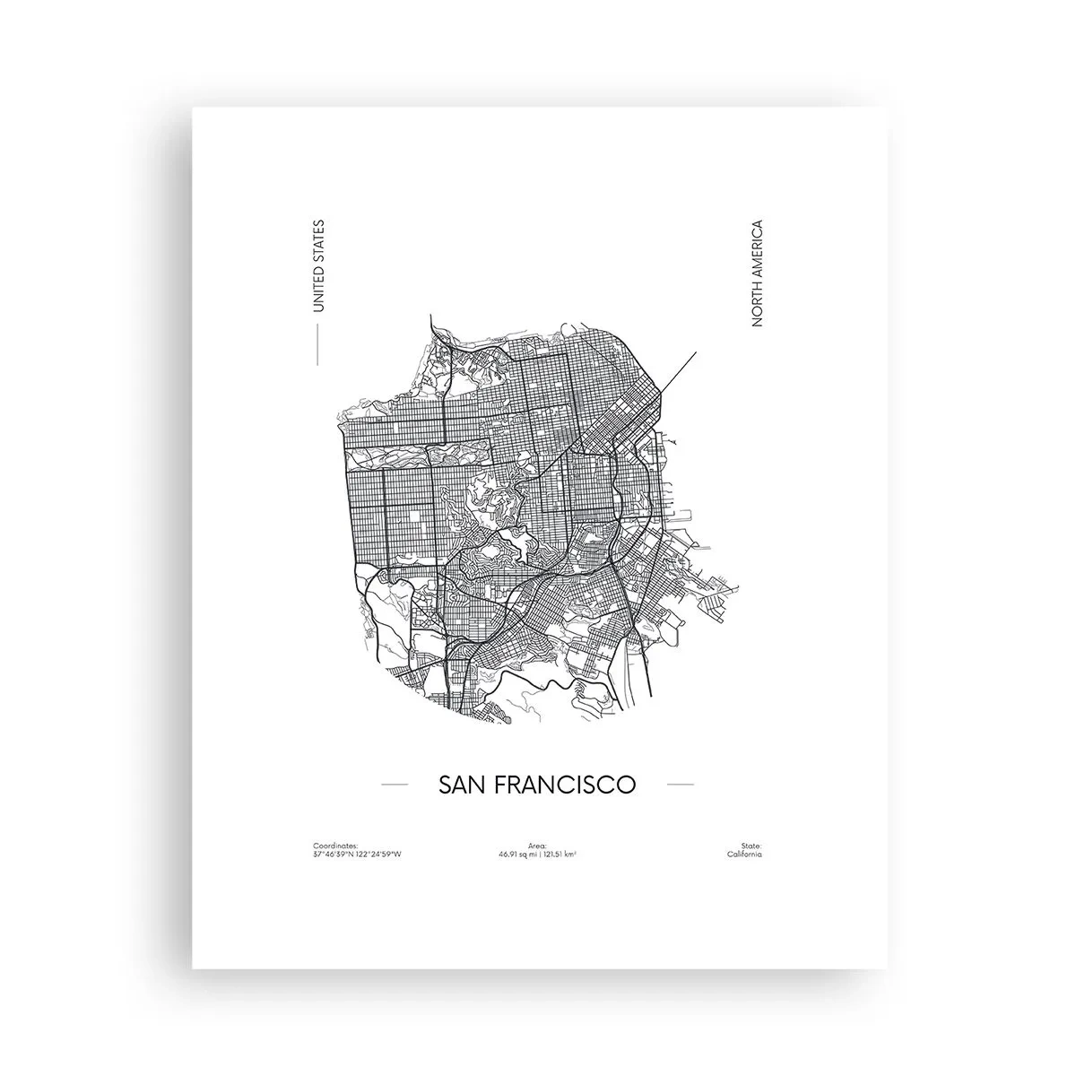 Poster - Anatomie von San Francisco - 40x50 cm