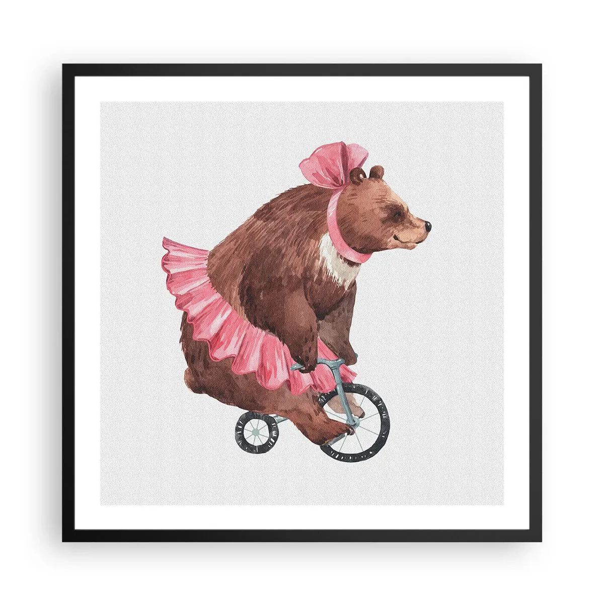 Poster in einem schwarzem Rahmen - Was für ein Affentheater! - 60x60 cm